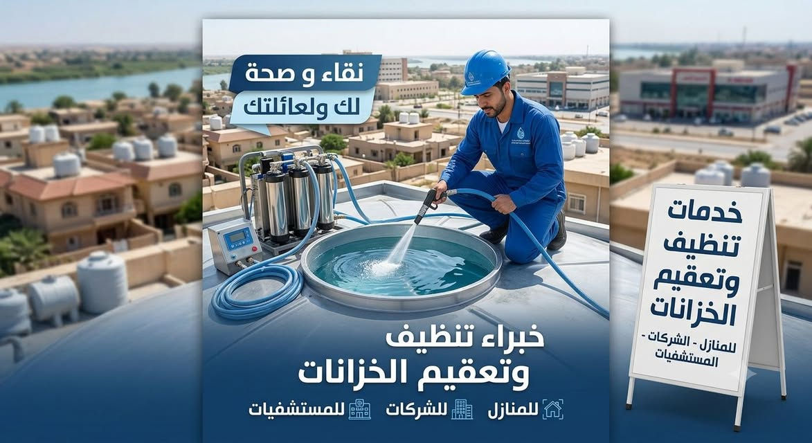 بسم الله الرحمن الرحيم
توفرت خدمة تنظيف تانكي بيتك في الانبار رمادي

صحتك وصحة عائلتك تبدأ من مياه نظيفة! 💧
​هل تساءلت يوماً عن شكل خزان المياه (التنانكي) من الداخل؟ تراكم الترسبات، البكتيريا، والطحالب يحدث بالتدريج وبدون أن نشعر!
​نحن في [تنظيف خزانات ماء المنازل] نقدم لك خدمة تنظيف وتعقيم خزانات المياه المنازل بأعلى معايير الجودة والنظافة:
إزالة شاملة للترسبات والأوساخ.
تعقيم كامل الخزان بـ مواد آمنة 100% على الصحة.
فريق عمل محترف وسرعة في الإنجاز.
​✨ لا تنتظر حتى تتغير رائحة أو لون المياه.. اهتم بصحة بيتك اليوم!
​📞 للحجز والاستفسار: [***********]
📍 مناطق الخدمة: [الانبار / رمادي ]
💬 أو أرسل لنا رسالة مباشرة عبر الصفحة!
