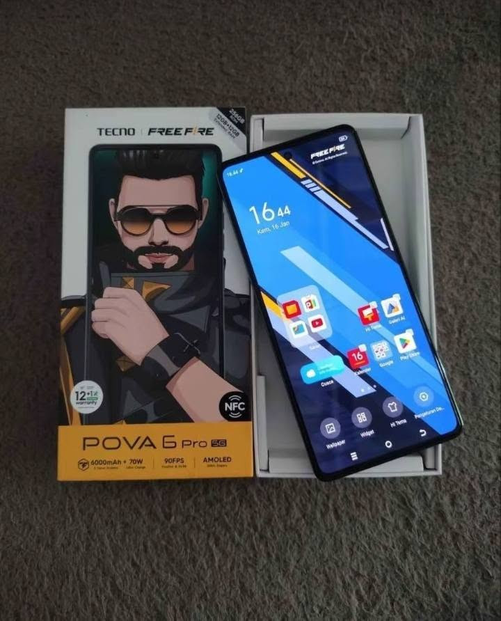 السلام عليكم
للبيع TECNO POVA 6 Pro 5G

🔹 الرام: 12GB
🔹 الذاكرة: 256GB
🔹 المعالج: MediaTek Dimensity 6080 5G
🔹 الشاشة: AMOLED بحجم 6.78 إنج وتردد 120Hz
🔹 الكاميرا الخلفية: 108MP 📸
🔹 الكاميرا الأمامية: 32MP
🔹 البطارية: 6000Ah
🔹 الشحن السريع: 70W ⚡
🔹 يدعم شبكات 5G
🔹 دقة الشاشة: 1080×2436
🔹 ببجي: يدعم بابجي 90فريم

السعر 225 وبي مجال

للستفسار للاتصال قفط ***********
