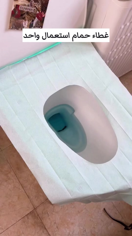 🚽✨ غطاء مرحاض استخدام واحد – نظافة وراحة بكل مكان! خليك مرتاح ونظيف وين ما تكون، بالبيت أو السفر أو الأماكن العامة 👌 ✔️ غطاء مخصص للاستخدام مرة واحدة ✔️ يساعد على الحفاظ على النظافة الشخصية ✔️ عملي وخفيف وسهل الحمل ✔️ مناسب للسفر، الدوام، المدارس والأماكن العامة ✔️ كمية كبيرة تكفيك لفترة طويلة 📲 واتساب: *********** 🧳 خليه دائماً وياك… لأن النظافة ما إلها وقت ولا مكان!

نص مكتوب في الصور:
- غطاء حمام استعمال واحد