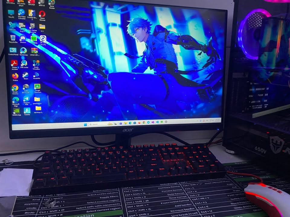 السلام عليكم سيت اب كامل للبيع
المواصفات 
i510400F
Ram 16gb
Gpu gtx 1660 super
Storage 1tb
Psu 750w

شاشة ايسر 185hz
ماوس وكيبورد ريد راكون
يوبي اس تايكر
***********
