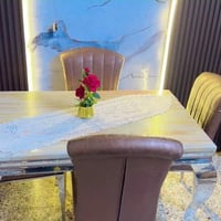 ميز طعام مرمر • خدش بسيط • بغداد شعب
