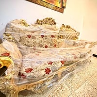 تخم زان مصري دمياطي 10 مقاعد حفر يدوي نظيف جدا   صبغ ورق ذهب   مكانه ا...