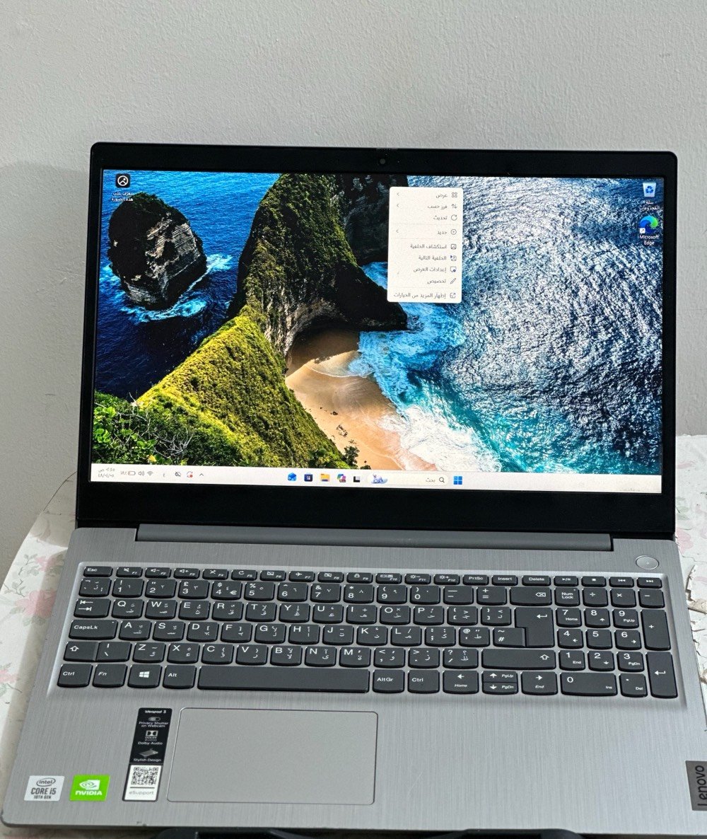 Lenovo IdeaPad Slim 3
لابتوب لينوفو مستعمل بحالة  الزيرو | استخدام قليل لبحث التخرج فقط خالي تمامًا من أي خدش أو عيب .

 المعالج: 
Intel Core i5-1035G1 | الجيل العاشر
 RAM: 8GB DDR4
 التخزين:مزدوج
• 128GB NVMe SSD
• 1TB HDD SATA
 كارت الشاشة:مزدوج
• Intel UHD Graphics
• NVIDIA GeForce MX330 2GB منفصل
 الشاشة: 
15.6” | FHD 1920×1080 | IPS | 60Hz

 نظام التشغيل: 
Windows 11 Pro | مفعّل ومحدّث

المميزات والملحقات:الشاحن الأصلي مع لاصق حماية شفاف للشاشة من أول يوم 
 Privacy Shutter لغلق الكاميرا
                                                          صوتيات Dolby Audio 
 جميع المنافذ تعمل بكفاءة: 
HDMI / USB / AUX
مع تقرير مفصل لحالة البطارية