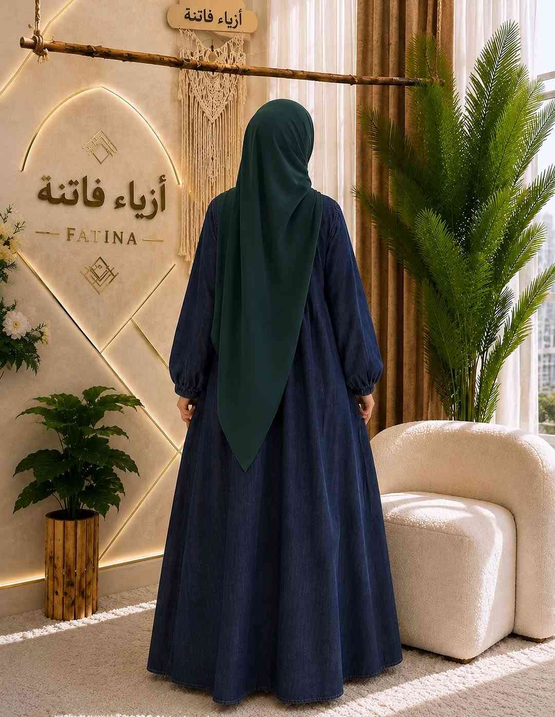 ازياء فاتنة
فستان جميل وفخم للمحجبات 
فصال محتشم 
موديلات فاتنة… ماتتفوت 
حصراً من ماركة فاتنة 
• طول الفستان 150 سم 
• فصال شبه كلوش 
• لونين الفاتح والغامق 
• تنطي مظهر انحف باللبس
• ⁠ ✨الضهر عدل مو مكسر 
قطعة تبقى وياج سنين وما تبطل موديلها 👌

متوفر حالياً بكمية محدودة
راسلينا خاص واحجزي بسرعة قبل النفاذ 💌

#ازياء_فاتنة⁩⁩
قالب راهي 
___________________________ 
🖊️ االــخـــــــاامــة :- 
جينز صيفي  طري :- مـטּ الجينز الممتاز المستورد قماش انسيابي وليس جاف ملمس ناعم مايحتاج كوي بس شي بسيط 
❥❥ ─── ❥❥ ❥❥ ─── ❥❥

القياسات القياسات 1/2/3/4 

🌱قياس 1):- 
تلبس وزن من 70 الى 80 كــــيـلـو ⚖️ 
يعني يلبس قياس. 40 . 42. 44 

🌱قياس 2 ):- 
تلبس وزن من 80 الى 90 كــــيـلـو ⚖️ 
يعني يلبس قياس. 46. 48 

🌱قياس 3):- 
تلبس وزن من 90 الى 100 كــــيـلـو ⚖️ 
يعني يلبس قياس. 50 . 52 

🌱قياس 4):- 
تلبس وزن من 100 الى 120 كــــيـلـو ⚖️ 
يعني يلبس قياس. 54. 56. 58 

_______________________ 
ســــعـــر  الفستان بـــ 65 الفــــﮯ 
مع الهدية 🎁 الشال او الربطة 
________________________ 
للحجز والاستفسار المراسلة ؏ــلى الواتساب :- ***********
***********
