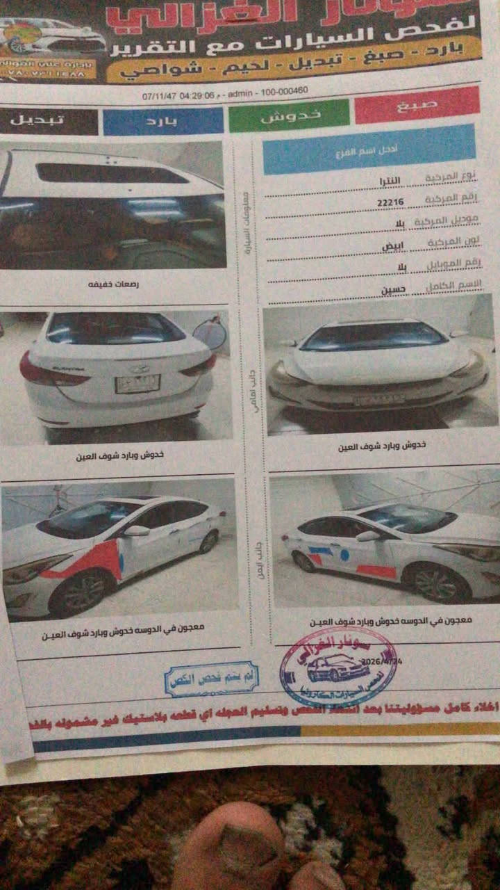 السلام عليكم النترا 2014 فول مواصفات ماعدا الفتحه رقم بغداد 
بسمي ثاني يوم مداور وسونار مرفق بل منشور السعر. 110 وبيها مجال لشراي وهذا رقمي ***********
