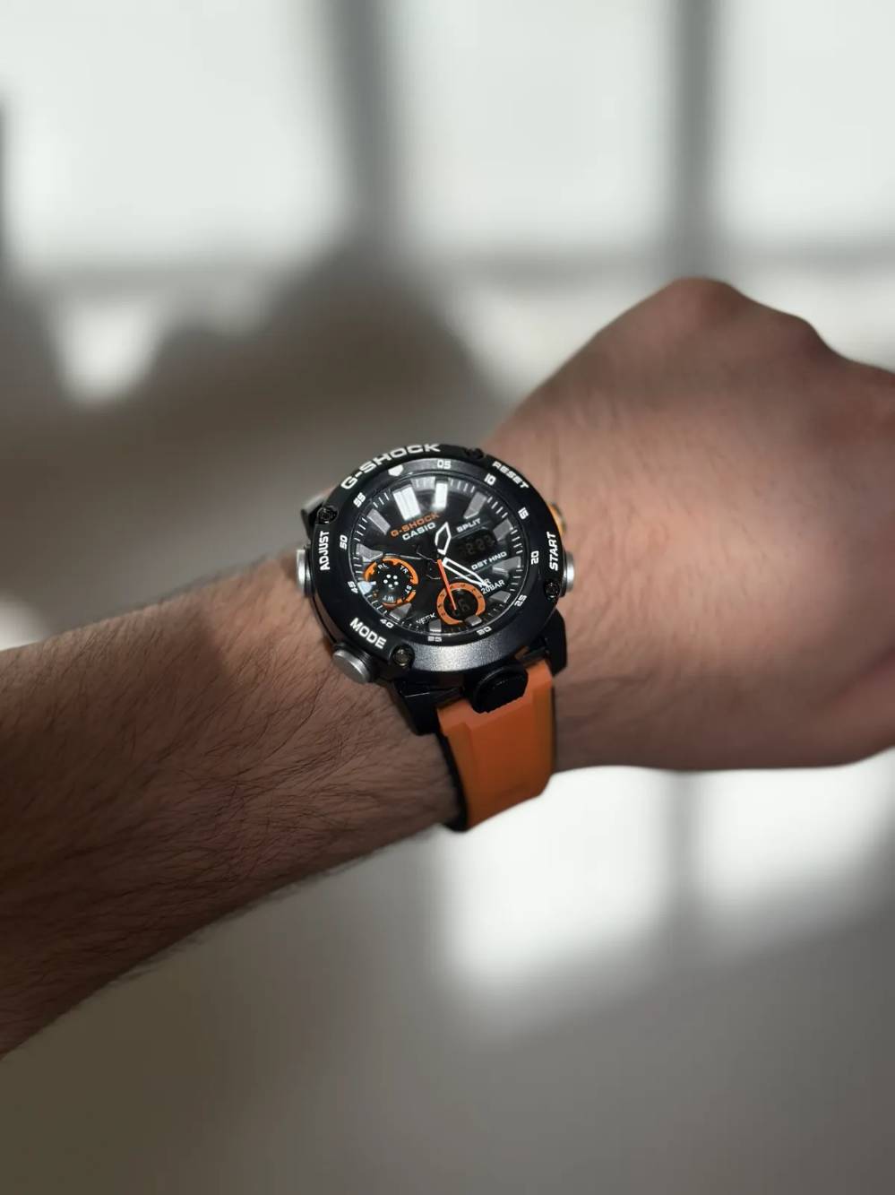 G-SHOCK كاسيو • أسود برتقالي • رجالي رياضي
