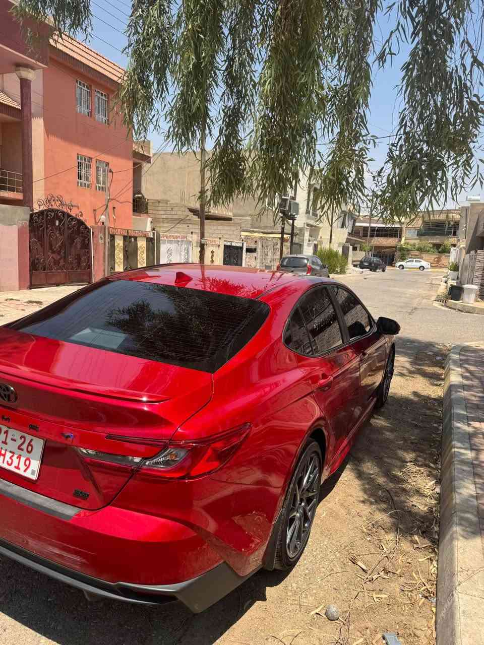 TOYOTA CAMRY 2025 SE HEV
ضررها فقط بونت + تعديل بارد بالجاملغ  ارباك فقط استيرن طاك 
موصفات SE  فول اوفشين  سقف سلات  
مقاعد جلد لونين  + شاشة كبير 
لون احمر مميز 
محرك ٤ سلندر  + هايبرد  
ماشي 20 الف 
يترقم شمالي شرط ترقيم 
سعر 220 $
*********** 
*********** كركوك, العراق
