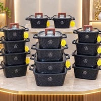AMJ CHEF • ٤ قطع • غرانيت أسود