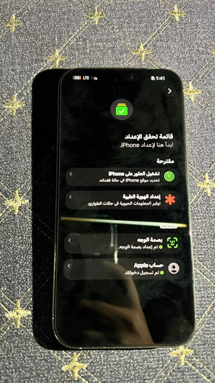 سلام عليكم ايفون16برو ماكس نضيف كلش ممبدل بي شي مثل بالصوره بطاريه 91 مشحون 370مره  الكارتونه ضايعه 
جهاز كلش نضيف السعر مليون و300بي مجال 
مكان السيديه 
***********

