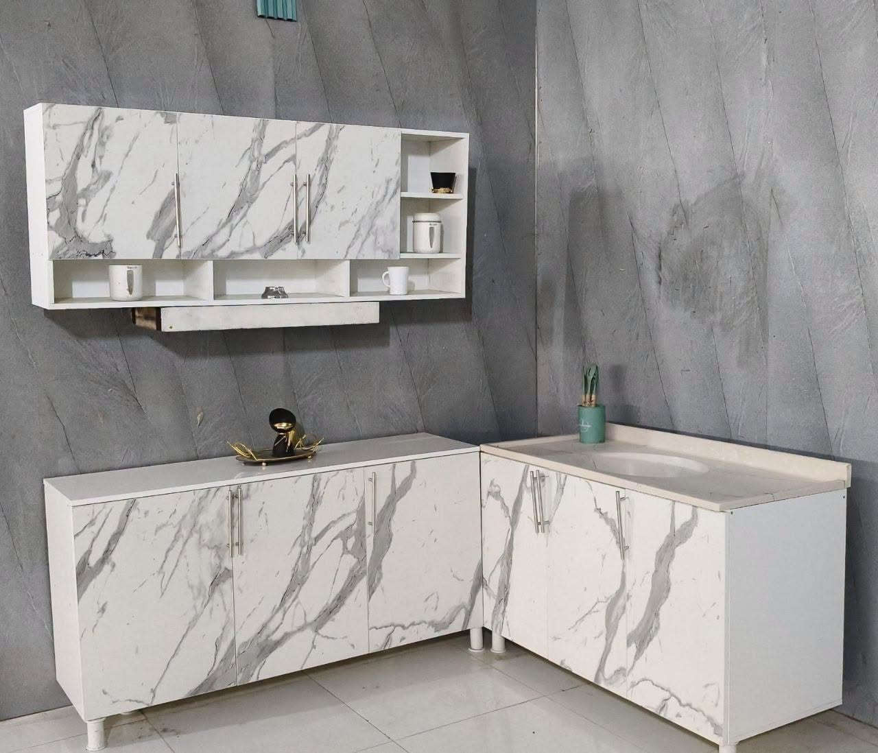 كاونتر MDF • متر ونص • سنك ١٢٠سم