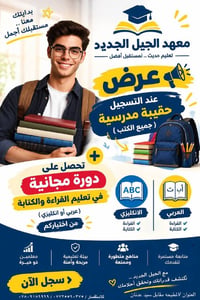 معهد الجيل الجديد • تعليم قراءة وكتابة • المطيحه مقابل سيد عدنان