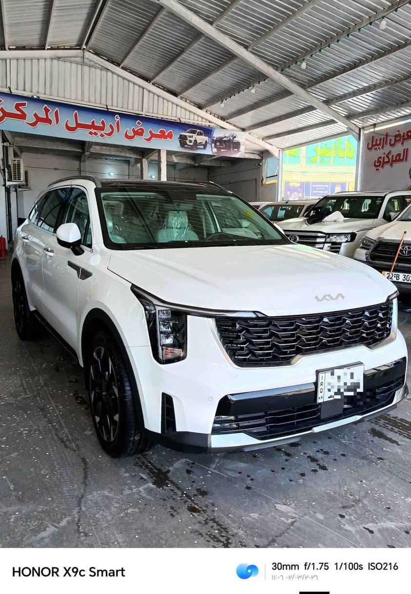 سورنتو 2025 خليجي سياره بعدها بحالة الوكاله 🚘
رقم أربيل الدولي 
كفاله عامه 

ماشيه 27الف محرك ٦سلندر

مواصفات السياره
⭐

بصمه

بانوراما

حساس امامي وخلفي وجانبي

ويل ٢٠

اشاره مري

كروز سرعه

تحكم ستيرن

مري شفط

سايد بيرك بصمه

بك لايت لد

نضام ترحيب

محرك ٦سلندر

شاحن لاسلكي وشاحن بالمقاعد سيايق ولبصفه

٤كامرات ٣٦٠ درجه

آريل نفكيشن

كشن جلد حار بارد كهرباء

ثلاث قطع تبريد

درايف موت ٤وضعيات قياده

مانع انزلاق

اوتو هولد

شاشه متصله

تبريد بيانو لمس ٣قطع تبريد

اناره محيطيه جنطه كهرباء

بردات خلفيه 

سعر اتصل 📲📞
العنوان الديوانية 
*********** أبو علي
اركان العراقي

نص مكتوب في الصور:
- HONOR X9c Smart 30mm f/1.75 1/100s ISO191 ١١:٠٧ ٠٢/٠٣/٢٠٢٦
- HONOR X9c Smart 30mm f/1.75 1/100s ISO404 11:06 2024/03/03
- HONOR X9c Smart 30mm f/1.75 1/100s ISO248 ٢٠٢٦/٠٣/٠٢ ١١:٠٦
- HONOR X9c Smart 30mm f/1.75 1/100s ISO209 ١١:٠٦ ٠٢/٠٣/٢٠٢٦
- HONOR X9c Smart 30mm f/1.75 1/100s ISO216 2024.03.02 11:06