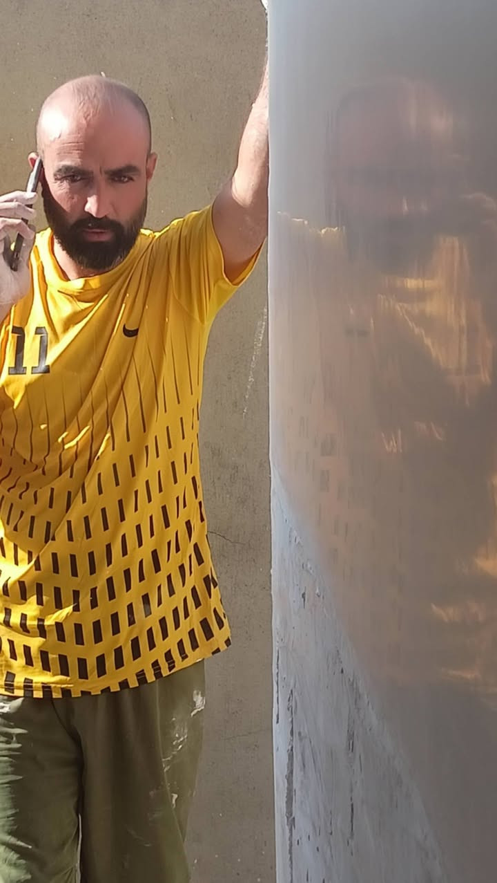 سلام عليكم ( تم نجاز بيت علاء حميد الهيبي بتل الحمدان)  خابر وحنه حاضرين ومايكون خاطرك اله طيب كادر لبخ جص من الموصل شقل عل مسطره  ***********//بي وتساب
