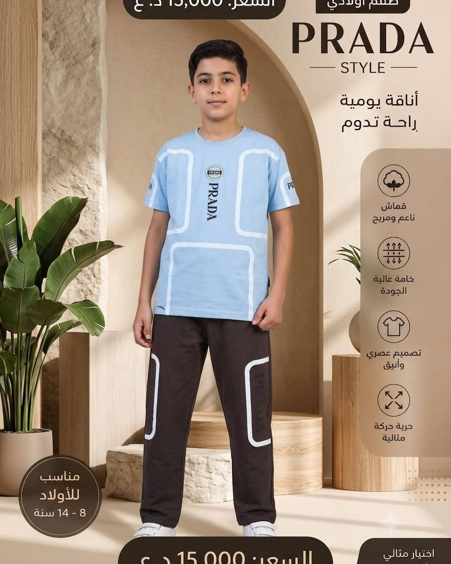 أناقة وراحة في كل وقت طقم شبابي بتصميم مميز وخامة مريحة للاستخدام اليومي 
سعر القطعه 15000 د. ع
توصيل بغداد وجميع المحافظات: 5,000 د.ع 
 للطلب والاستفسار مراسلة الصفحة أو واتساب *********** 
الكميه محدودة لا تضيعو الفرصه 
#اكسبلور_فولو #ملابس_أطفال_ولادي_بناتي #العراق_بغداد #امهات _اباء #تراك
