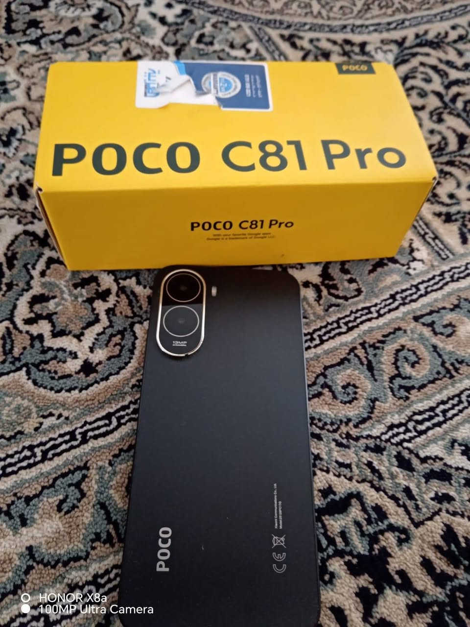 موبايل POCO C81 Pro للبيع نضافه فول شرط فحص للاستفسار ***********

نص مكتوب في الصور:
- Xiaomi HyperOS 3.0.12.0 اسم الجهاز POCO C81 Pro التخزين 115.2 ج.ب/ 128 ج.ب إصدار نظام التشغيل (POCO لـ) 3.0.12.0.WBVMIXM إصدار Android 16 BP2A.250605.0 31.A3 تحديث أمان نظام Android 2026-08-01 HONOR X8a 100MP Ultra Camera
- HONOR X8a 100MP Ultra Camera