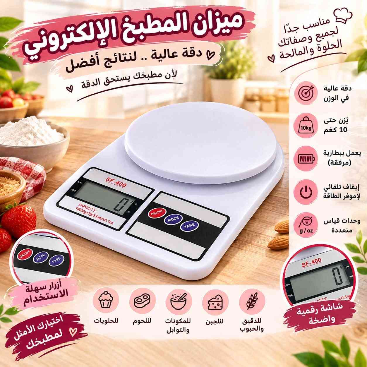 ميزان مطبخ ١٠كغ • حبل قفز • شنطة تنظيم