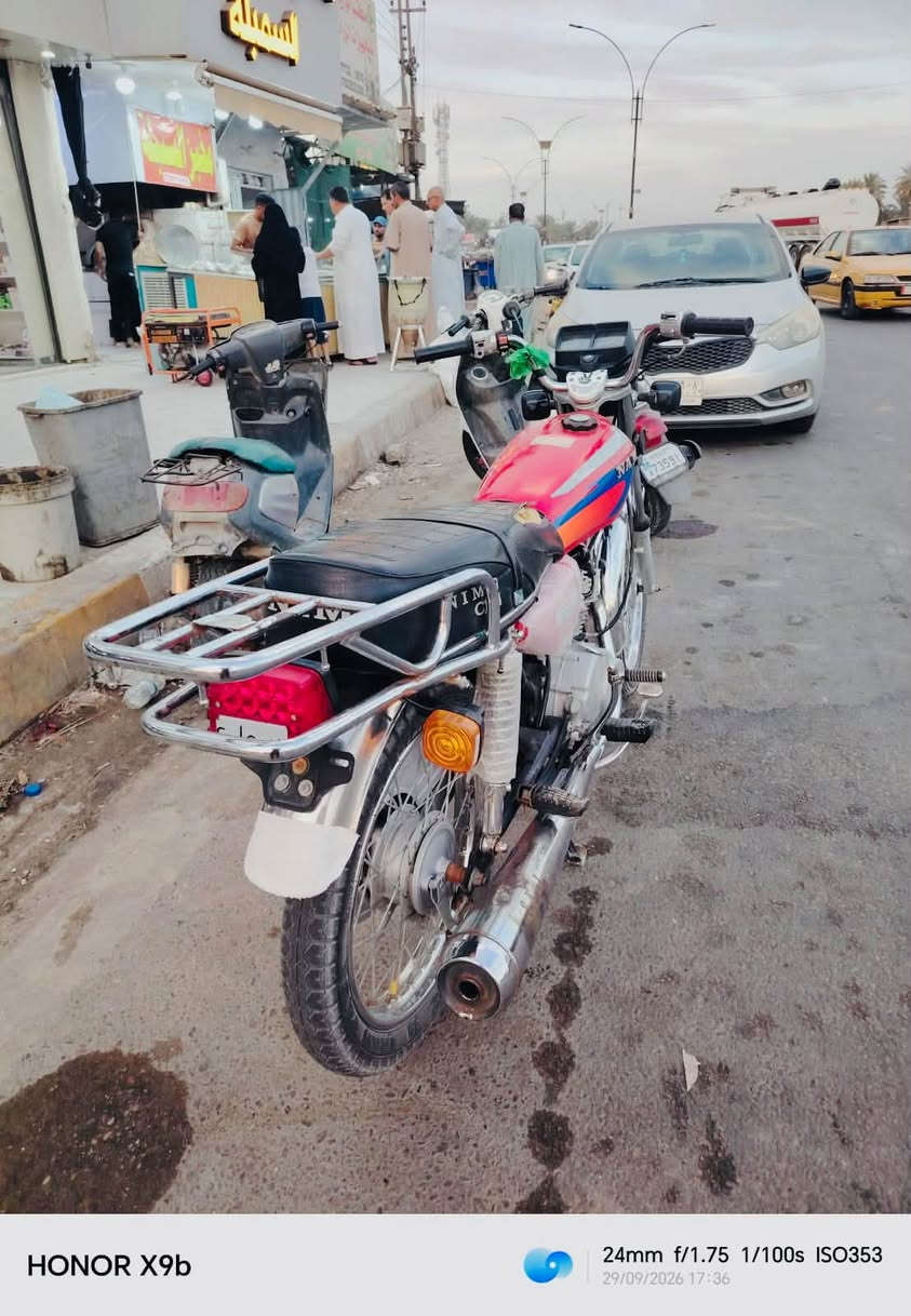 ‏سلام عليكم دراجة  نامه  مديل2025دراجه ٣حرف كهربائي شغله كله مامفتوحه مكان كربلاء مام عون 
***********

نص مكتوب في الصور:
- HONOR X9b
- 24mm f/1.75 1/100s ISO263
- 29/09/2026 17:35
- HONOR X9b 24mm f/1.75 1/100s ISO175 29/09/2026 17:35
- HONOR X9b 24mm f/1.75 1/100s ISO353 29/09/2026 17:36
- HONOR X9b 47mm f/1.75 1/74s ISO100 29/09/2026 17:37
- HONOR X9b 24mm f/1.75 1/100s ISO113 29/09/2026 17:36