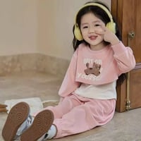 طقم بناتي كوري • وردي ٢-٥س • رصاصي ٢-٣س