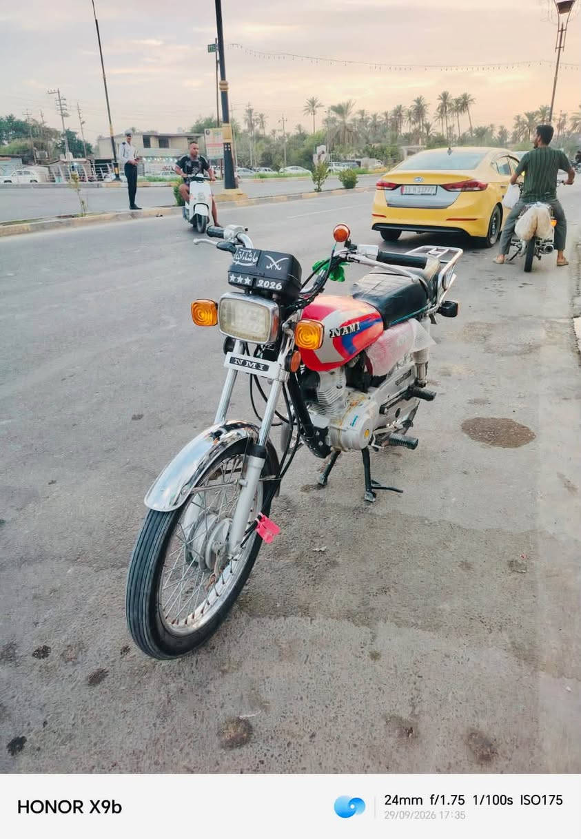 ‏سلام عليكم دراجة  نامه  مديل2025دراجه ٣حرف كهربائي شغله كله مامفتوحه مكان كربلاء مام عون 
***********

نص مكتوب في الصور:
- HONOR X9b
- 24mm f/1.75 1/100s ISO263
- 29/09/2026 17:35
- HONOR X9b 24mm f/1.75 1/100s ISO175 29/09/2026 17:35
- HONOR X9b 24mm f/1.75 1/100s ISO353 29/09/2026 17:36
- HONOR X9b 47mm f/1.75 1/74s ISO100 29/09/2026 17:37
- HONOR X9b 24mm f/1.75 1/100s ISO113 29/09/2026 17:36