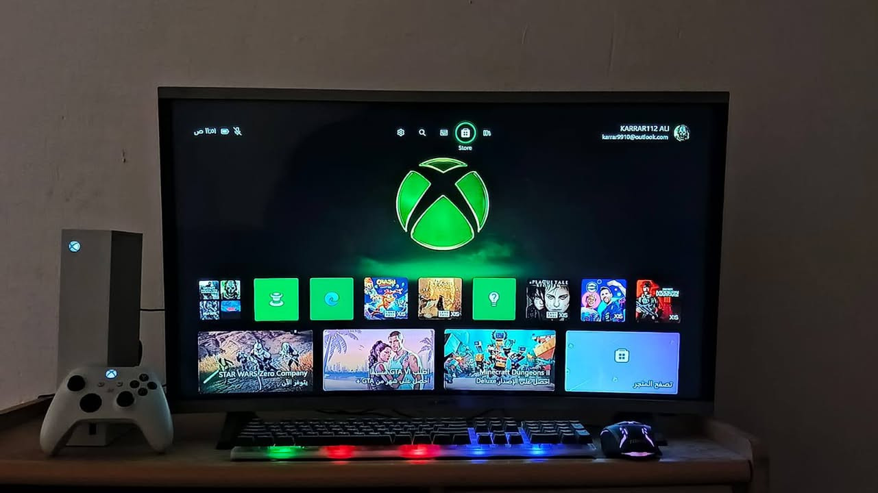 Xbox series s
اصدار 2022 
Memory 512
بيه اشتراك game pass ultimate اكثر من شهر 
الجهاز جديد لوك ستيكر استخدم كلش قليل 
وياه ملحقات كارتونه والجويستك وكيبورد وماوس وسماعات 
السعر 400 وبيه مجال
للاستفسار  اتصال او واتساب ***********

