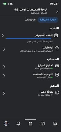 بيج مرتب • علامة خضراء • ارباح مفعلة