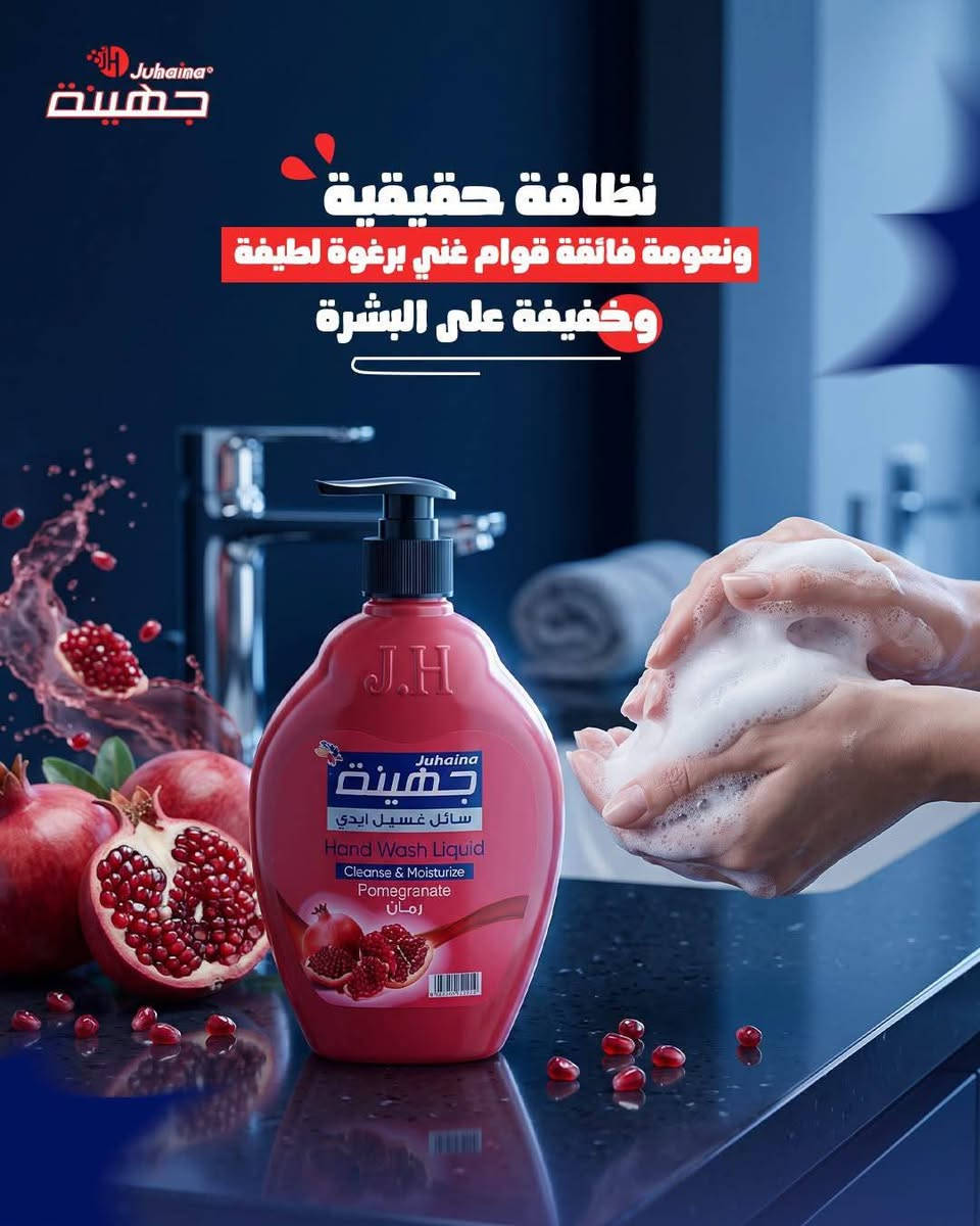 زبائننا الكرام ...
كما عودناكم على كل ماهو رائع و مميز...
وفرنا لكم.منتجات شركة جهينه الاصليه...
يوجد توصيل...

نص مكتوب في الصور:
- Juhaina جهينة شامبو جهينة بالعسل.. العناية بالشعر والجسم بعلبة وحدة
- Juhaina جهينة أربع عبوات، عائلة واحدة... خيارات متنوعة لتناسب احتياجات غسيلك، مع عناية جهينة اللي بترافقك بكل غسلة للملابس البيضاء والملونة تركيبة عطور فرنسية عطر فرنسي فاخر يرافقك طول اليوم يزيل أصعب البقع
- Juhaina جهينة نظافة حقيقية ونعومة فائقة قوام غني برغوة لطيفة وخفيفة على البشرة