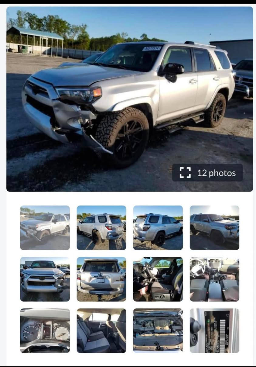 Model2024 /4RUNNER ToYoTA
-تويوتا4رنر
محرك6سلندر /4000cc V6
-سياره بدون صبغ ماشيه 23500الف كم اخت الزيزو
-فئةXP
-مواصفات 
-بصمه
-تو ويل (4*2)
-شاشه كبيره 
-كامره دوار
-كامره خلفيه 
-داخل اسود ملكي 
-كشن أمامي كهربائي
-كشن مغمر
-تحديد سرعه
-حجم التايرات20بلادي جبلي -ويل بلادي اسود 
-دوسات بلادي TRDاصلي 
-صدوق خلقي جرار
-السياره مغلفه كامل PPf
-مكان السياره بغداد الشعب 
-السعر (30000)
-الرقم (***********ا)السياره باسمي يعني ثاني يوم تحويل
