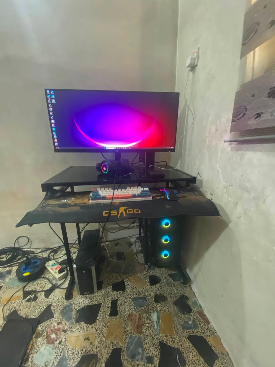 السلام عليكم تجميعه
ryzen 5 3600

b450 m gigabyte

gtx 770 

ram 16 8×2 3200 rgb 

ssd 512 

psw 650 watt 

case 4fan rgb

الشاشه hp 

ميز + كرسي كيمنك

السعر كامل 725

 

الرقم ***********
