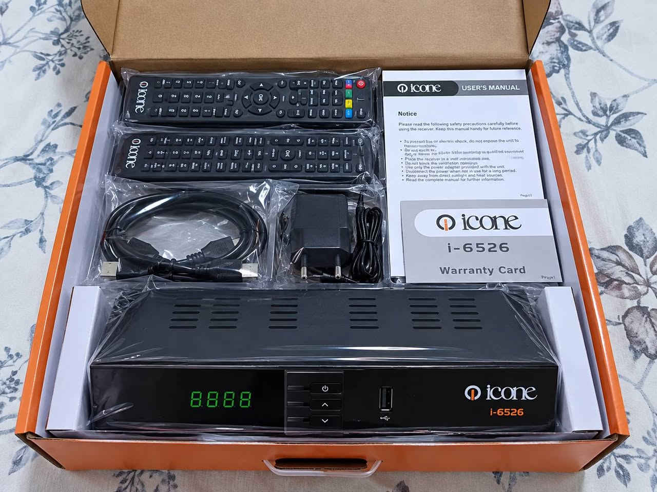 ريسيفر icone i-6526 • نظيف ٩٥٪ • منفذ كارد