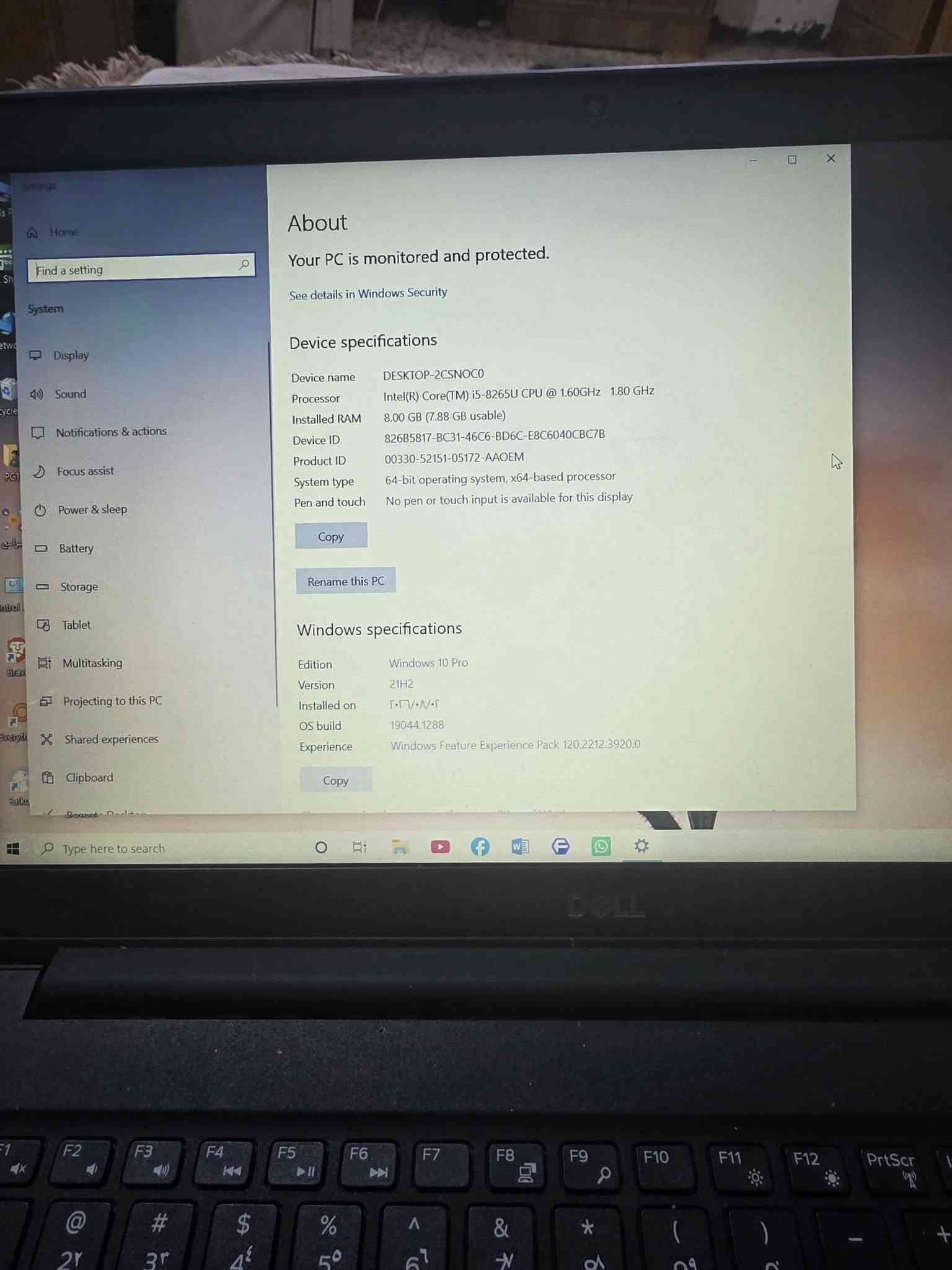 لابتوب • i5-8265U • ٨جيجا