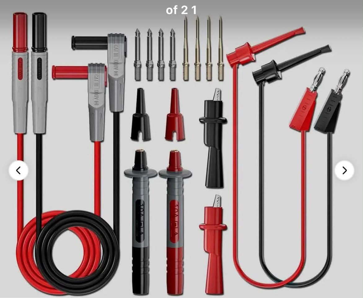 متوفر باسعار مناسبه

نص مكتوب في الصور:
- جهاز راسم إشارة اوسلسكوب
- شاحن بطاريات LEICESTERCN 6V/12V 4A LST، شاحن أوتوماتيكي بالكامل بست مراحل للسيارات والدراجات النارية والقوارب، مزود بحماية متعددة وشاشة LCD
- مبرمج بيوس USB CH341A + مشبك SOIC8 + محول 1.8 فولت + محول SOIC8 لفلاش سلسلة 24 25 من إيبروم
- of 2 1