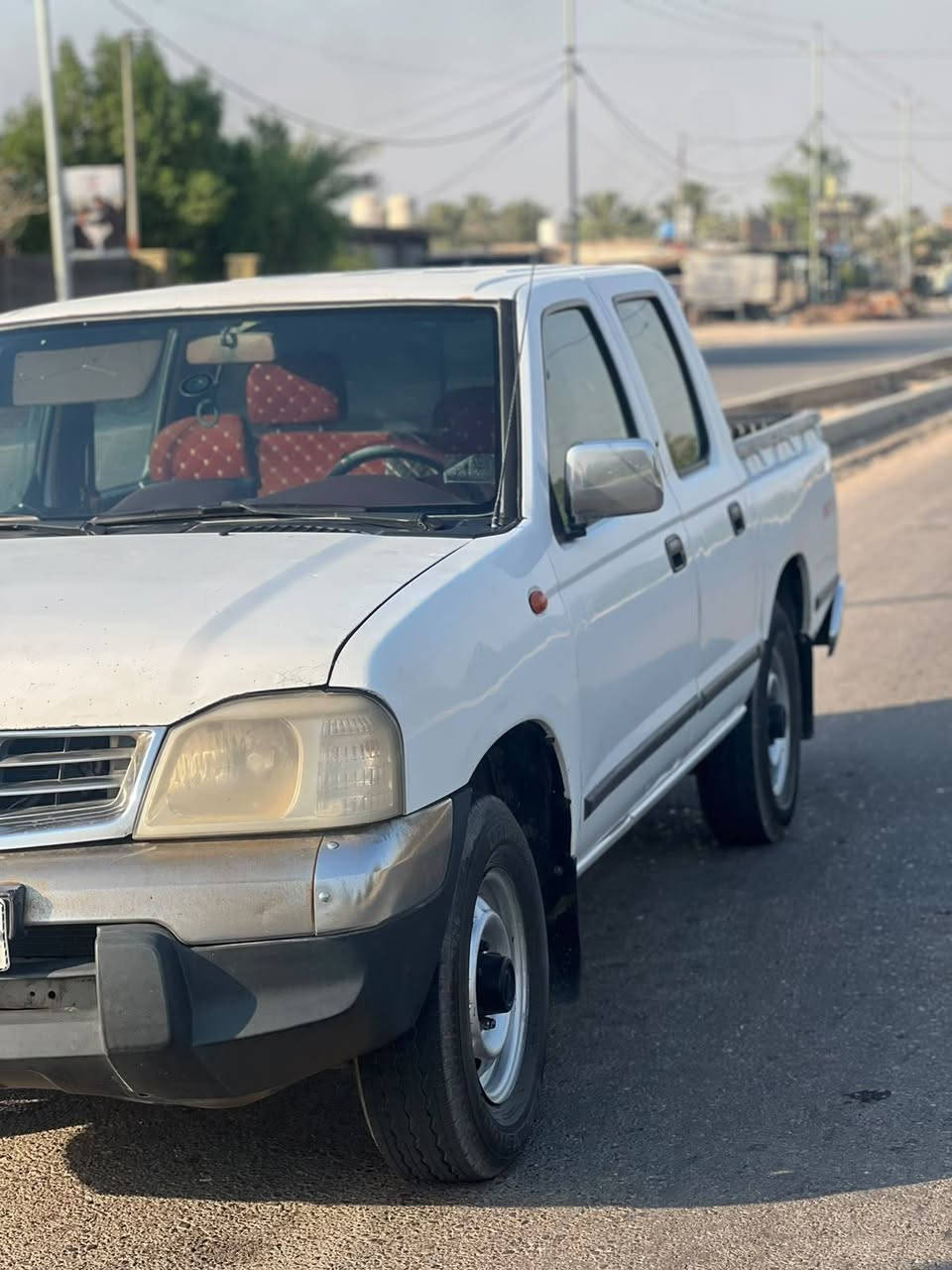 بيكب نيسان دبل قمارة 
بيه جاملغات ٢ امبدلات وصبغ البنيد 
سعر ....٨٥ 
رقم السيارة نجف نكليزي 
موديل ٢٠١٠ 
اي ستفسار  ***********
