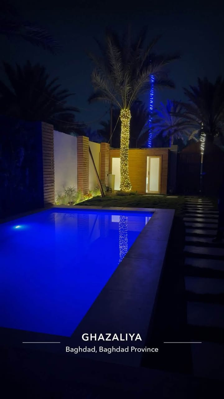 مزرعة للإيجار اليومي 🏡🌳
📍 الموقع: بغداد –غزاليه 

✔️ أجواء هادئة ومناسبة للعوائل

✔️ مساحة واسعة وخدمات متوفرة
 

✔️ مثالية للراحة والونسة

📌 للحجز والاستفسار يرجى الاتصال أو المراسلة على واتساب: 

عبود الشيخ
 📞 ***********

 موثق في تطبيق اجرلي لسياحة المزارع في العراق 🇮🇶

نص مكتوب في الصور:
- GHAZALIYA
- Baghdad, Baghdad Province
- Wednesday 11:09 am
- Friday 06:19 pm