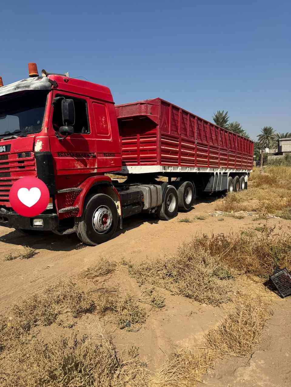للبيع اسكانيا 
رقم اربيل سنكل خلفي مزوج ابلادية السيارة
تخم تاير سنوية جديدة تحويل ثاني يوم راس و عربانة 
عربانه 3محاور دناكير14 مربوطة كاملة السيارة برغي مابيها نقص لله الحمد
مكان السيارة ديالى شهربان 
مكلف بالنشر اخوان
رقم صاحب السيارة ***********
