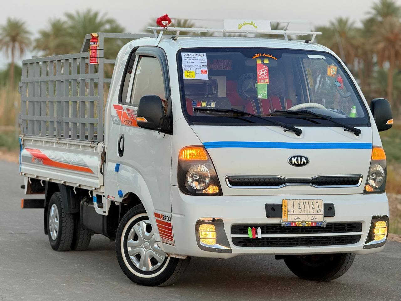 السلام عليكم للبيع كيا بنگو 2018 مكينة 2700 مكفوله كفاله عامه مكينة وكير وحداديه جدد تخم تاير جديد ستوني شاده مجبمزه وكامله محجر تسگام اصلي هورن بوش السياره جديده مابيها أي نقص السعر 119 بيها مكان بابل ***********
