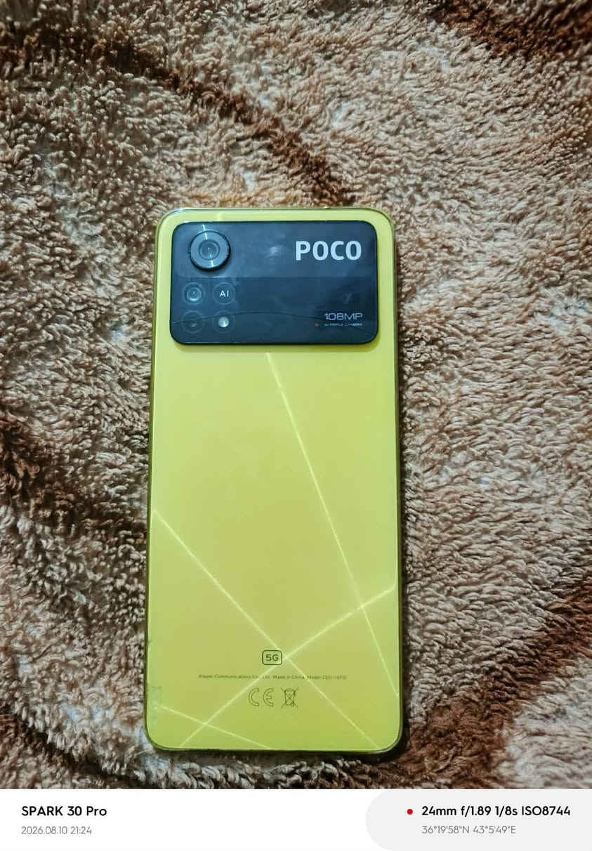 POCO X4 Pro 5G
نضافة خارجية 80/100  فقط الزجاج المحيط بالكاميرات به كسر كما موضح بالصور 
نضافة داخل 100/100ما مفتوح ولا واصل مصلح
 مكاني موصل ايمن 
السعر 200الف
جهاز ممتاز للالعاب 
للتواصل رقمي ***********
ويوجد واتساب  في الرقم نفسو
