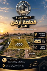 أرض للبيع • العلاك • ٣٠٠م