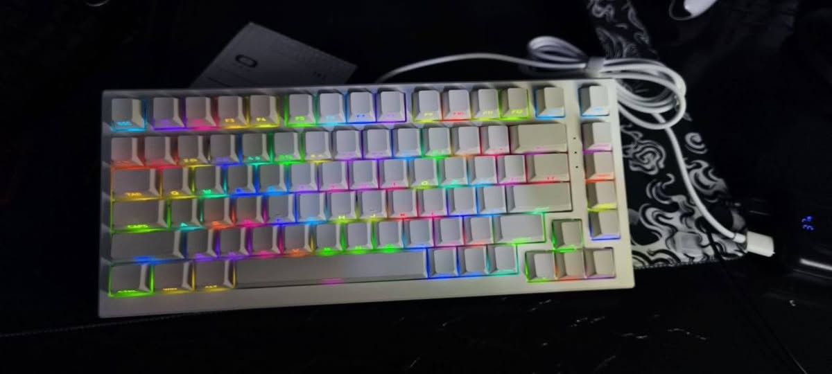 سلام عليكم
Akko 75 he 
ابيض
Rgb
ماكنتك
سعر ٤٥ شامل توصيل 🤍🙏
