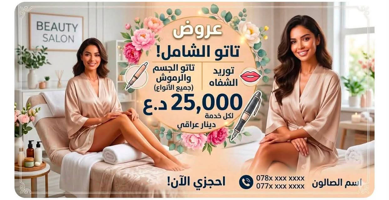 حبايب سويتلكم عروض على جميع أقسام الصالون التواصل ***********
