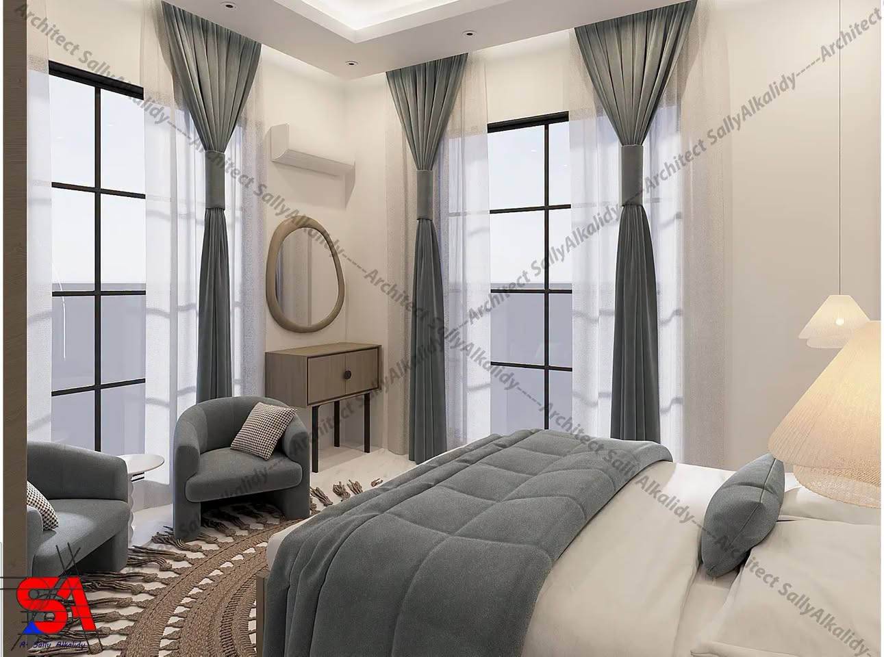 تصميم ساحلي • غرفة نوم • سالي الخالدي