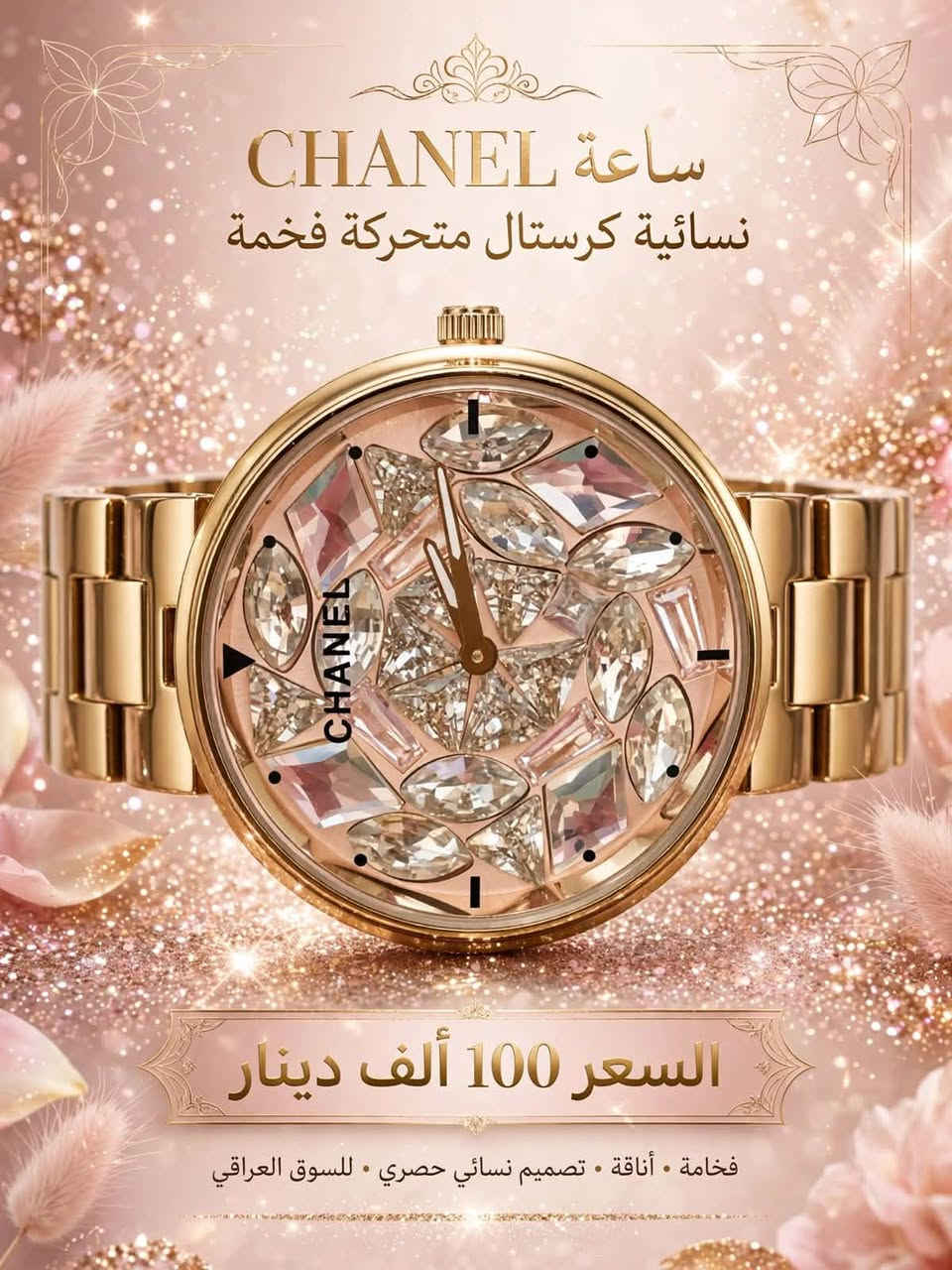 شانيل • نسائية • كريستال متحرك