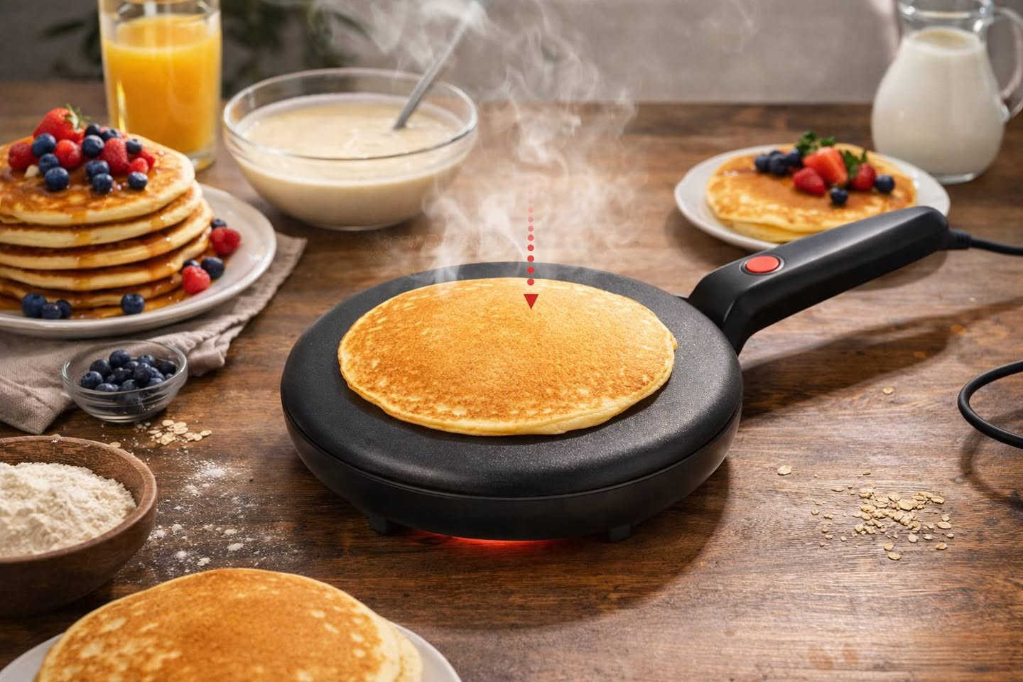🥞 جهاز تحضير البان كيك الكهربائي
استمتع بتحضير بان كيك شهي ولذيذ بسهولة وبوقت قصير 😍
✅ سطح طبخ واسع ومناسب للبان كيك
✅ تسخين سريع وتوزيع جيد للحرارة
✅ سهل الاستخدام والتنظيف
✅ تصميم عملي وأنيق
✅ مناسب للبيت والفطور والضيافة
💰 السعر: 16,000 دينار فقط 🔥
📦 متوفر للتوصيل لجميع محافظات العراق
📞 للطلب: ***********
