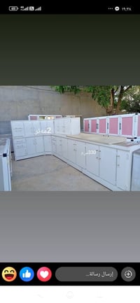 كاونتر مطبخ • كريمي عسلي • ٣م٣٠سم زاوية ٢م