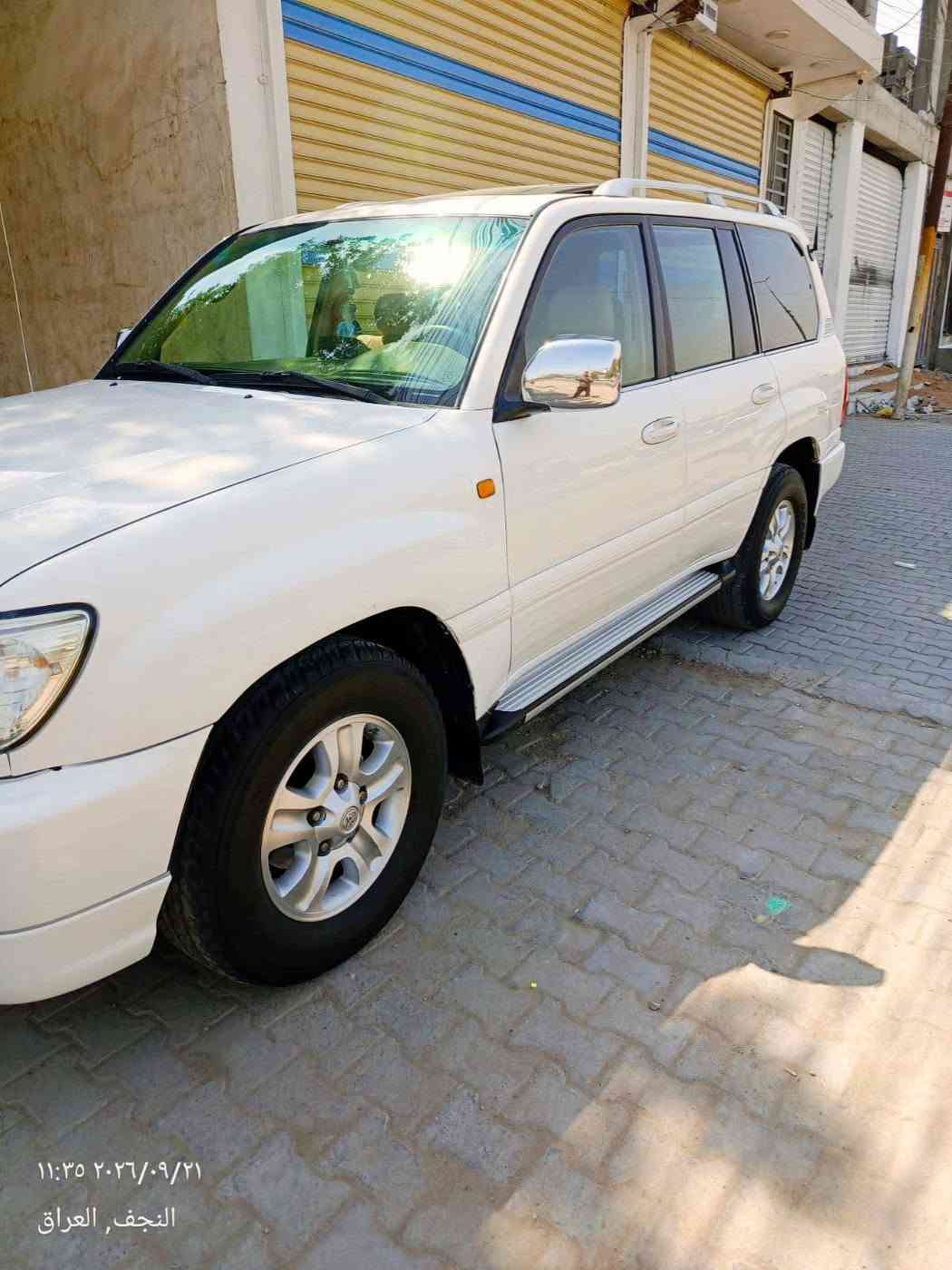 سلام عليكم لاندكروزر للبيع موديل 2000 فول مواصفات فتحه شاشه كامره ثلاث قطع تبريد 7 راكب ثلاجه كير اوتوماتيك مكينه 6 سلندر فور ويل دفع رباعي شغال سياره جديده مكفولة صبغ قطعتين بدون دواخل رقم بغداد انجليزي باسمي سعر 140 وبيها مجال رقم الاستفسار ***********

نص مكتوب في الصور:
- ١١:٣٦ ٢٠٢٦/٠٩/٢١
- النجف, العراق
- ١١:٣٦ ٢٠٢٦/٠٩/٢١ النجف العراق
- ١١:٣٥ ٢٠٢٦/٠٩/٢١
- ١١:٣٤ ٢٠٢٦/٠٩/٢١
- ٢٠٢٦/٠٩/٢١ ١١:٣٥