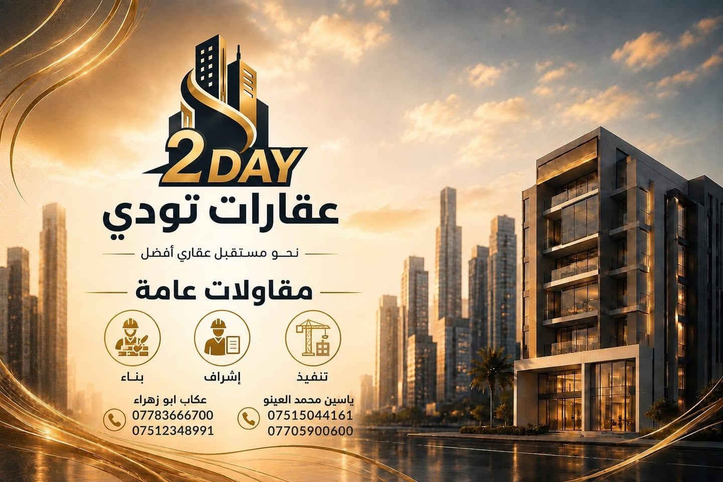 بيتين توم للبيع نظام شقة حي السماح الأركان 
منعزل كل بيت ١٠٠ متر طابقين 
تفاصيل العقار..
كل دار يحتوي على غرفة نوم + استقبال + هول + الطابق الثاني نفس البناء 
..
ملك صرف شرط التحويل 
....
للاستفسار الاتصال بالرقم :
مكتب تو دي للعقار مقابل مول 🏬 القمة شارع 20
عكاب ابو زهراء
***********
***********
ياسين محمد العينو
***********
***********
