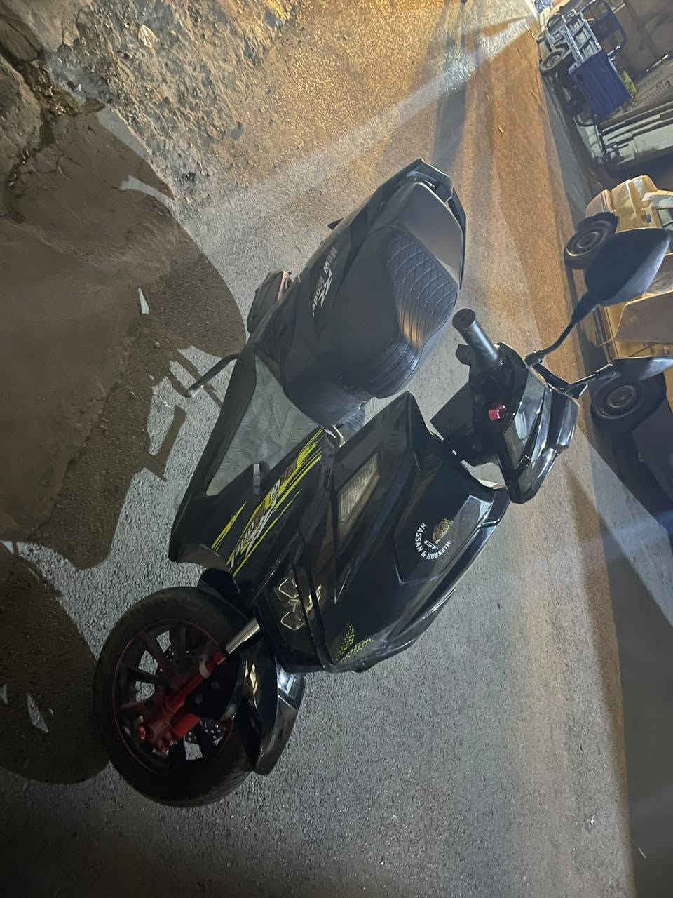المواصفات
تشغيل عن بعد + سويج 
حساس سرعه 
حساس سكيلتر 
4 سرع 
البريك دسك 
دبلات دهن امامي خلفي 
استاندات اثنين 
لايت امامي درجتين 
موديل 2022 
بطارية ليثيوم
منفذ شحن USP 
الدراجه نظيفه وفقط الجاملغ الامامي يرادلة ليطة تنشد بالدشبول وتكعده او تبدله انت مخير للتواصل ع رقم 
*********** واتس فقط
