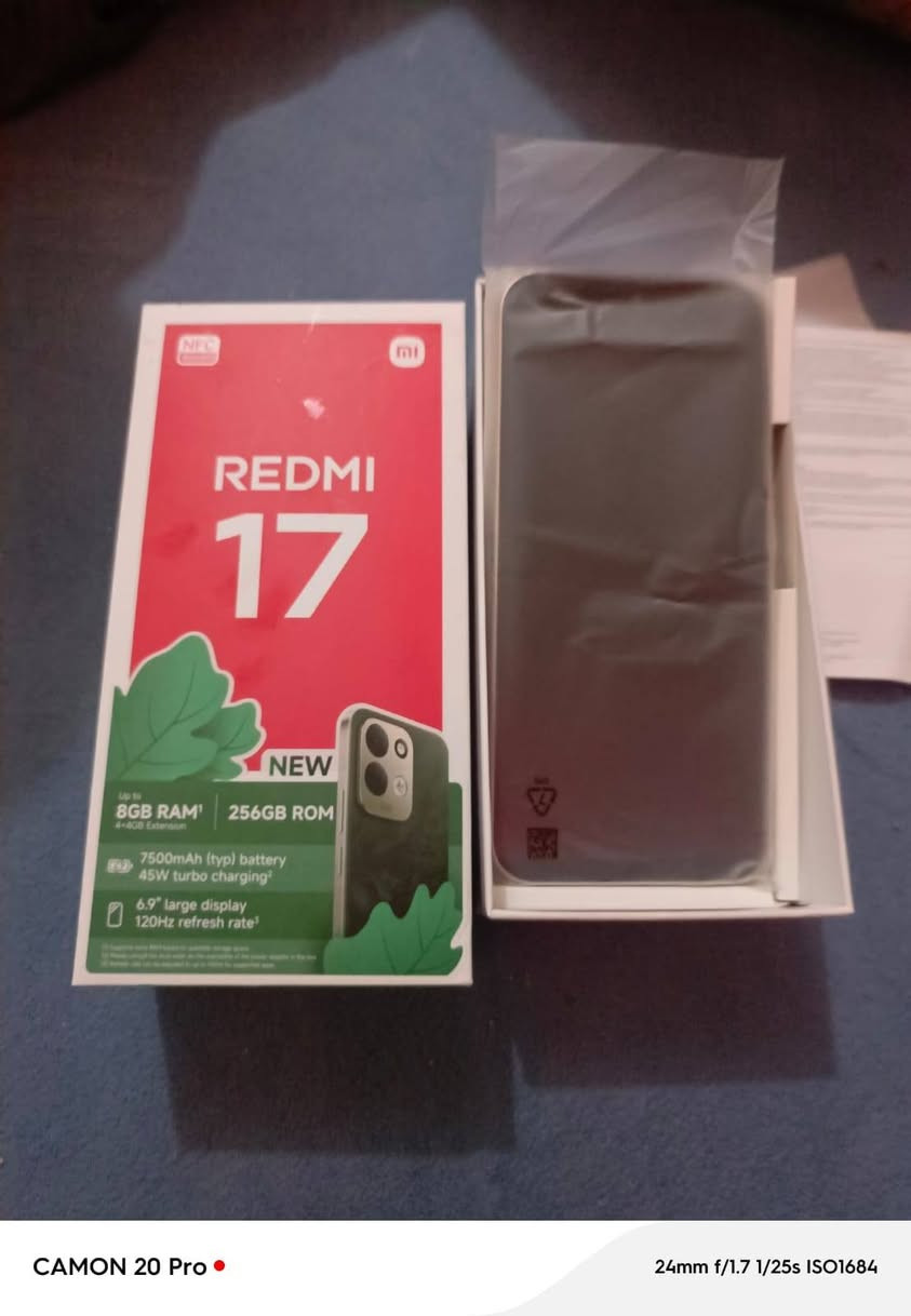 السلام عليكم ريد مي 17 جديد ستخدام 10 ايام ***********  غراضة كاملة السعر 250

نص مكتوب في الصور:
- CAMON 20 Pro • 24mm f/1.7 1/25s ISO1978
- CAMON 20 Pro • 24mm f/1.7 1/25s ISO1746
- CAMON 20 Pro • 24mm f/1.7 1/25s ISO1684