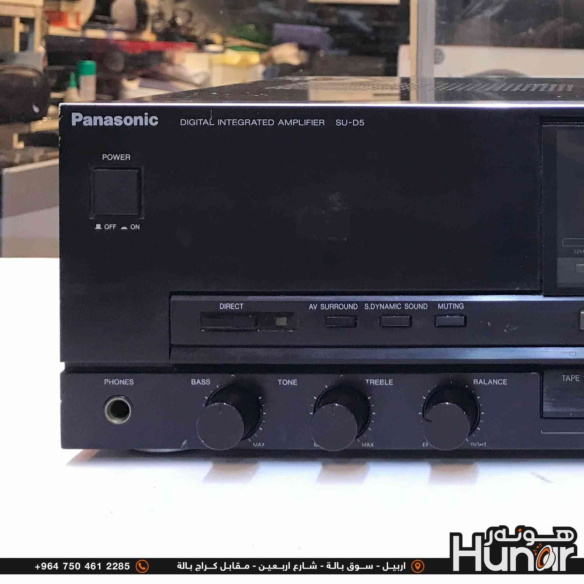 Panasonic SU -D5 .110 VOLT DIGITAL INTEGRATED AMPLIFIER
MADE IN JAPAN
( کوردی • عربي )

🟢توصيل موجود الي جميع المحافضات
🟡گەياندن هەیە بۆ هەموو شوێنێک

🟠مــعـرض هــونـەر
🔸للـصوتــیات(امبلیفایر• سماعة• رادیو• انتیك• مایكروفون)
🔸عــنـوان• اربیل سوق بالة • شارع اربعین
🔸مـوبایـل• ***********
                   ***********

🔵پـێـشانـگای هــونـەر
🔹بۆ ئامێری دەنگی و کارەبایی(ئیمپلیفایر• سەماعە• ڕادیۆ• مایکرۆفۆن)
🔹ناونیـشان• هەولیر • بازاری لەنگەی ٤۰م
🔹مـــۆبـایـل• 
***********
***********

•••••••••••••••••••••••••••••••••••••••••••••••••••
#iraq #kurdistan #duhok #zaxo #hawler #karbala #slemani #erbil #baghdad #kurd #kurdish #akre  #karkuk #kuwait #najaf
#amplifier #audio #subwoofer #sound #music #audiophile #bass #stereo #amplifiers #speaker #soundsystem #speakers
#اربيل #العراق #بغداد

نص مكتوب في الصور:
- +964 750 461 2285 اربيل - سوق بالة - شارع اربعين - مقابل كراج بالة Hunar
- +964 750 461 2285 اربيل - سوق بالة - شارع اربعين - مقابل كراج بالة
- +964 750 461 2285 اربيل - سوق بالة - شارع اربعين - مقابل كراج بالة Hunor
- هونر
- Hunar
- +964 750 461 2285
- اربيل - سوق بالة - شارع اربعين - مقابل كراج بالة