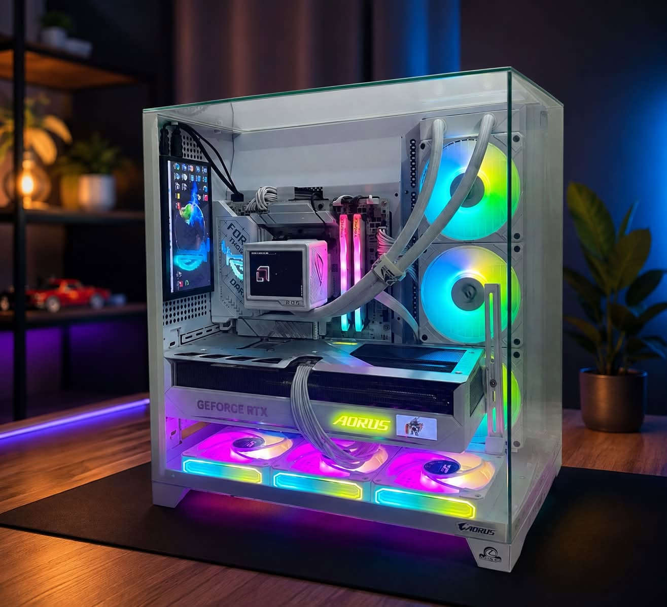 السلام عليكم تجميعه بمواصفات عاليه جدا للتصاميم و الألعاب للبيع .
• المعالج (CPU): AMD Ryzen 9 9950X3D
• اللوحة الأم (Motherboard): ASUS ROG STRIX X870-A GAMING WIFI
• كرت الشاشة (5080): GIGABYTE AORUS GeForce RTX 5080 MASTER ICE 16GB
• الرامات (RAM): TEAMGROUP T-Force Delta RGB DDR5 64GB (2×32GB) 6000MHz CL38 - White
• التخزين الأساسي (SSD): Lexar NM790 NVMe M.2 PCIe Gen4 SSD 4TB (سرعة قراءة حتى 7400MB/s)
• التخزين الثانوي (HDD): Western Digital WD Purple 4TB 5400RPM 3.5”
• مزود الطاقة (Power Supply): ASUS ROG STRIX GAMING 1000W 80+ Platinum PCIe 5.1 Full Modular - White
• المبرد (CPU Cooler): ASUS ROG RYUJIN III 360 ARGB Extreme White
• الكيس (Case): GAMEMAX Infinity Plus Mid tower
•المكان بابل
• للاستفسار اتصال او واتس آب ***********
