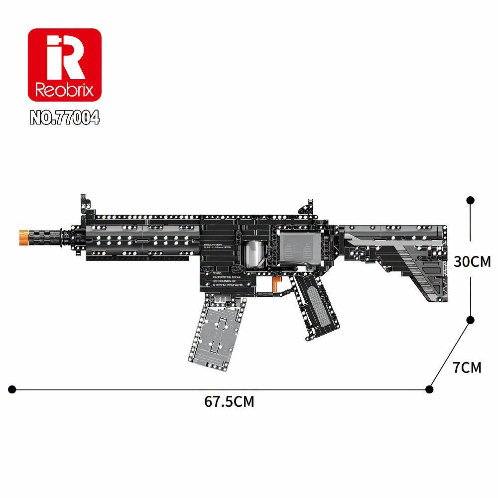 مكعبات "بندقية هجومية M416" من شركة Reobrix برقم الموديل 77004.معلومات أساسيةالعلامة التجارية: ريوبريكس (Reobrix)رقم الموديل: 77004عدد القطع: 1101 قطعة بناء صغيرة
المواصفات والمميزاتالتصميم: يحاكي شكل البندقية الهجومية الشهيرة M416 بدقة.الأبعاد التقريبية: حوالي 56 إلى 67.5 سم طولاً و7 سم عرضاً.الوظائف: يضم مخزناً قابلاً للإزالة ومصمماً من بلاستيك عالي الجودة متوافق مع مكعبات التركيب الشهيرة.
متوفرة لدينا للبيع يوجد توصيل لجميع المحافظات واتساب ***********

نص مكتوب في الصور:
- Reobrix NO.77004 30CM 7CM 67.5CM
- + BUILDING BLOCK GUN 1188 PCS DIFFICULT LEVEL ★★★☆☆☆☆ AIM POINT AIM POINT M416 MUZZLE TRIGGER GRIP M416 BUILDING BLOCK GUN
- PROPORTIONAL MANUFACTURING THE FUN OF ASSEMBLING SIMULATION MODELING DEPTH RESTORATION BUILDING BLOCK GUN
- M416 BUILDING BLOCK GUN
- 3 ADJUST BUTT PRESS AND HOLD THE BUCKLE TO ADJUST THE LENGTH OF THE BUTT ACCORDING TO THE POSTURE OF THE GUN 4 BULLET LAUNCH THE SHOOTING INTENSITY IS MODERATE (NO SHOOTING AT PEOPLE)